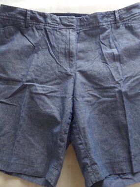 Talbots Woman's Lightweight Blue Cotton Shorts size 16W